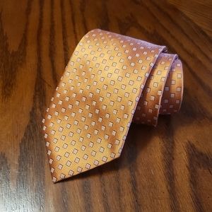 Brioni Copper with Square Pattern Woven Neck Tie